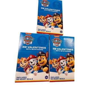 Paw Patrol Nickelodeon Valentines Cards Kids 3 packs 32 each New Total 96 cards